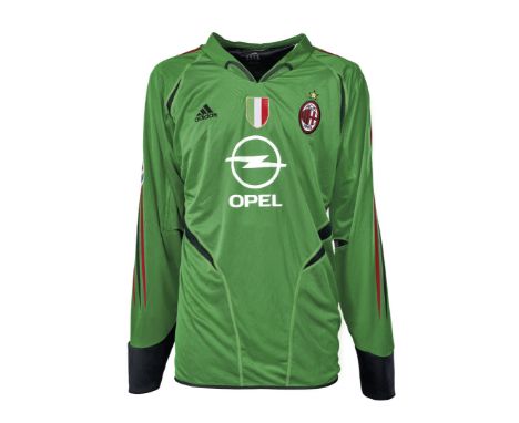 Dida - AC Milan  - Stagione 2004-2005 - Maglia gara portiere, Adidas, a maniche lunghe, taglia 2XL.  Nome e numero 1 applicat