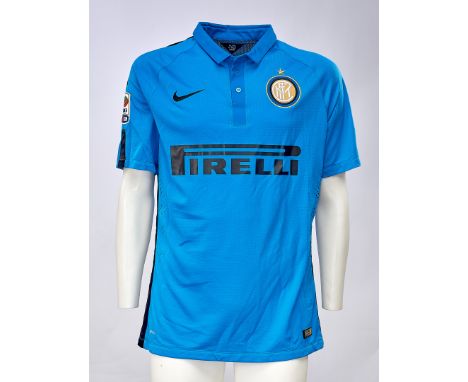 Mauro Icardi - F.C. Inter  - Stagione 2014-2015 - Maglia gara third, Nike, a maniche corte, taglia L.  Nome e numero 9 applic
