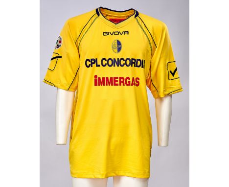 Carlo Luisi - Modena F.C.    - Stagione 2009-2010 - Maglia gara home, Givova, a maniche corte, taglia XL.  Nome e numero 77 a