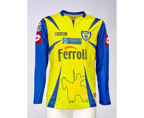 Michele Marcolini - A.C. Chievo verona  - Stagione 2006-2007 - Maglia gara home, Lotto, a maniche lunghe, taglia M.  Nome e n