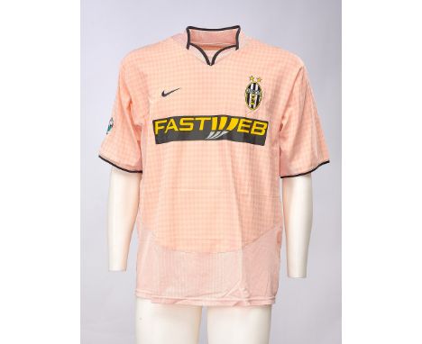 Ciro Ferrara - Juventus F.C.  - Stagione 2003-2004 - Maglia gara away, Nike, a maniche corte, taglia L.  Nome e numero applic