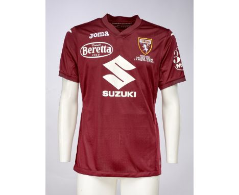 Karol Linetty - Torino F.C.  - Stagione 2021-2022 - Maglia gara home, Joma, a maniche corte, taglia L.  Nome e numero 77 appl