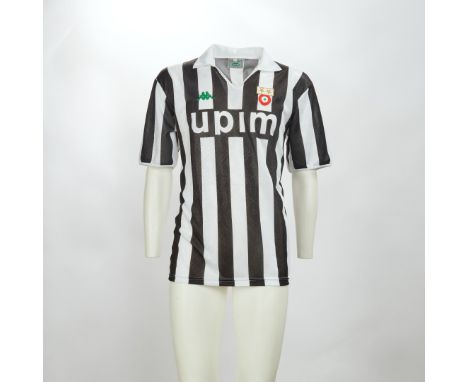 Paolo Siroti - Juventus F.C.  - Stagione 1990-1991 - Maglia gara home, Kappa, a maniche corte, taglia XL.  Maglia indossata i