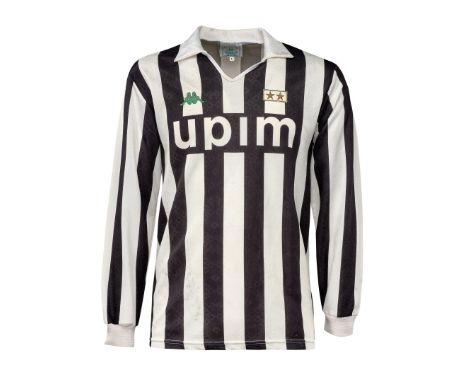 Totò Schillaci (attribuita) - Juventus F.C.  - Stagione 1991-1992 - Maglia gara home, Kappa, a maniche corte, taglia L.  Sul 