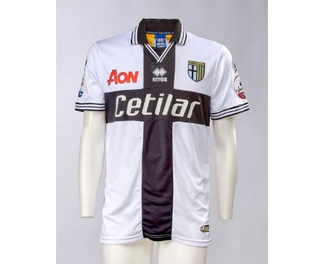 Marcello Gazzola - Parma Calcio  - Stagione 2018-2019 - Maglia gara home, Errea, a maniche corte, taglia L.  Nome e numero 23