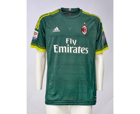 Alessio Romagnoli - AC Milan  - Stagione 2015-2016 - Maglia gara third, Adidas, a maniche corte, taglia 9.  Nome e numero 13 