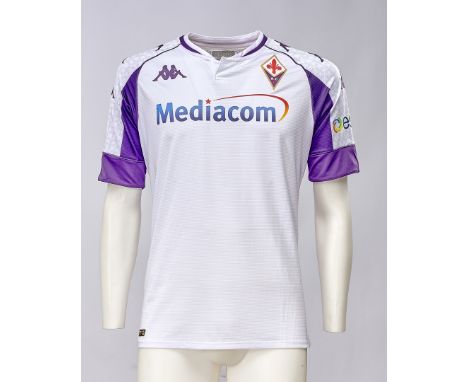 Franck Ribéry - A.C. Fiorentina - Stagione 2020-2021 - Maglia gara away, Kappa, a maniche corte, taglia Medium. Nome e numero