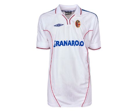 Renato Olive – Bologna F.C.  - Stagione 2000-2001 - Maglia gara Away, Umbro, a maniche corte, taglia XL  Sul fronte: stemma d