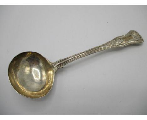 A Victorian silver Kings pattern sauce ladle by Mary Chawner, London 1893, 98g 