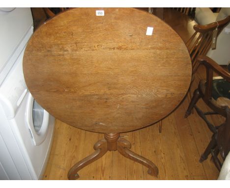 19th Century Oak Tripod Table