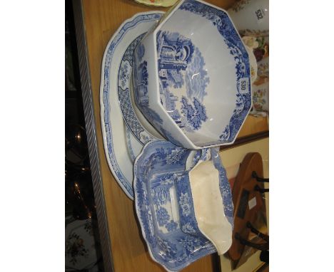 Spode Octagonal Bowl etc.