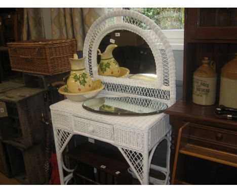 Wicker Console Table