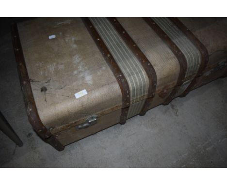 A vintage travel trunk