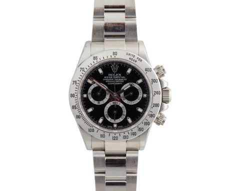 Rolex: A Daytona wrist watch model 116520, Oyster Perpetual Cosmograph Daytona model, stainless steel case, automatic movemen