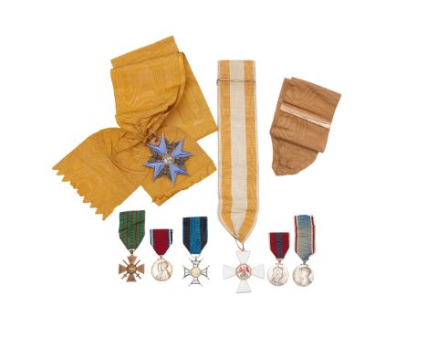 A mixed group of Foreign Orders, medals, jubilee and Coronation Medals France Croix de Guerre 1914, Poland, War Order; EIIR c