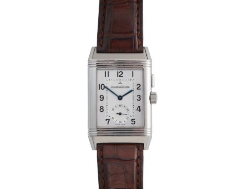 Jaeger-leCoultre: A gentleman's steel watch Reverso Duoface model 272.8.54, originally purchased 2013, stainless steel case, 