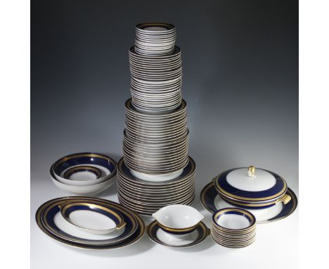 DESCRIPTION: A  Rosenthal porcelain set with "Continental Eminence" pattern. Features a sleek design of concentric layers of 