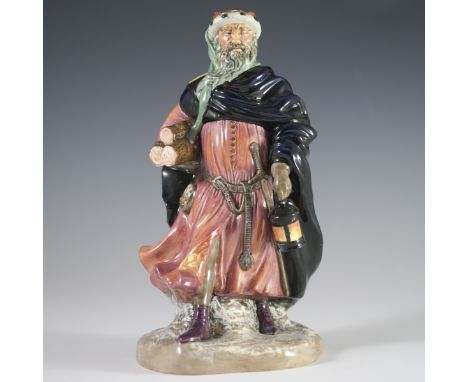 DESCRIPTION: Royal Doulton porcelain figurine of the Good King Wenceslas from the classic Christmas carol of a Czech king goi