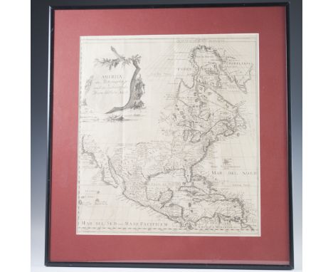 DESCRIPTION: Antique map titled: America das Mitternachtige nach der Zeichnung des Herren Wilhem Delisle". Features the South