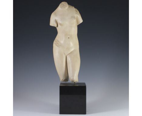 DESCRIPTION: A marble sculpture by Vermont marble company after the original Aphrodite sculpture from 1st ct. B.C. Greece sit