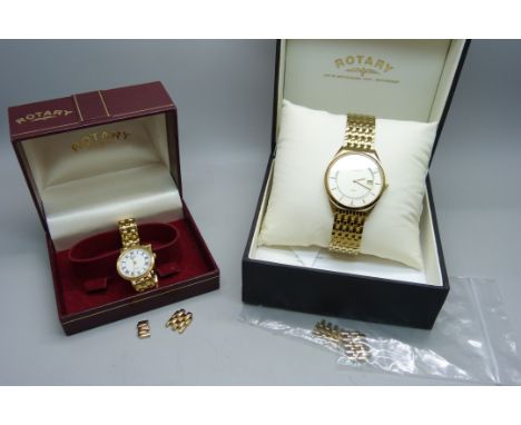 Two Rotary wristwatches, lady's and gentleman's, both boxed 