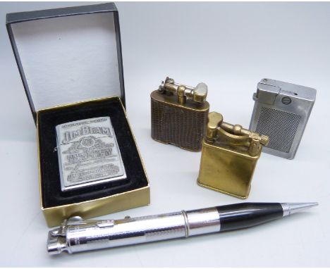 A collection of lighters including Zippo, Ronson, Flintop, etc. 