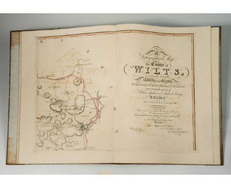 ANDREWS (John) and Andrew DRURY. A Topographical Map of the County of Wilts, Describing the Seats of the Nobility and Gentry,