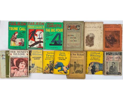 Thrillers, mysteries, romances etc. Collection of early 'sixpenny' and other paperbacks, including: CHRISTIE (A) The Big Four