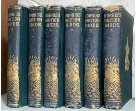 MORRIS (Rev. F O) A History of British Birds, in 6 vols, London: John C. Nimmo 1891, large 8vo, coloured plates, light foxing