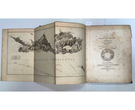 GELL (William) The Geography and Antiquities of Ithaca, 1st edition, 1807, 4to, folding engraved map, single-page plan, 13 pl