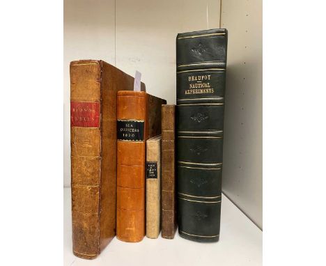 Maritime interest. BEAUFOY (Col. Mark) Nautical and Hydraulic Experiments, with Numerous Scientific Miscellanies, volume 1 [a