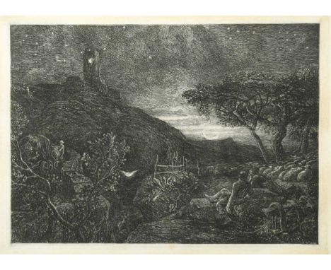 Samuel Palmer (1805-1881) The Lonely Tower, etching, a later impression by Iain Bain in 1972 from the original copper plate, 