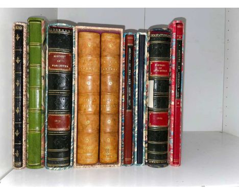 New England, 9 vols. recent re-bindings in slip cases. LINCOLN (W) History of Worcester, Massachusetts, 1862, 8vo, portraits,