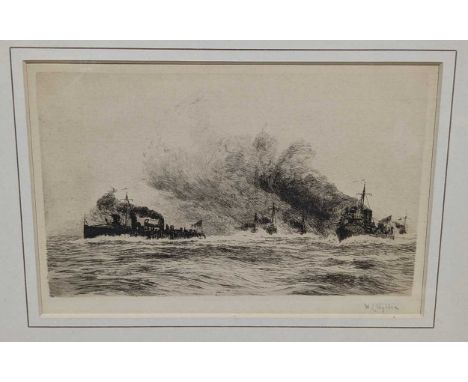 William Lionel Wyllie (1851-1931)A pair of shipping scenes with steamers and tugs, signed 'W L Wyllie' (lower left and right)