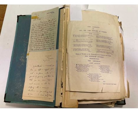 A large and historically important archive of about 140 WW1 letters and also photographs and ephemera in a large album, relat