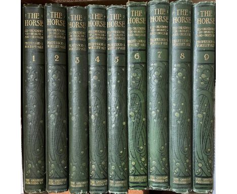 Hunting and Country Pursuits. WORTLEY-AXE (J) The Horse, 9 vols., Gresham 1907, 4to, colour frontis., original cloth; various