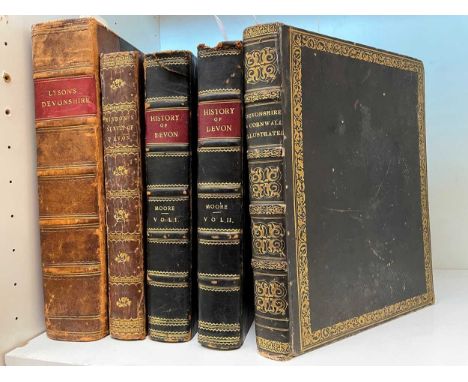 Devon. MOORE (Rev. Thomas) The History of Devonshire, 2 vols., 1829, small 4to, numerous mounted india paper plates, some fox
