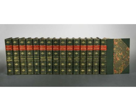 WILDE (Oscar) The Works, 15 vols. 'Sunflower Edition', New York: Lamb, 1909, 8vo, no. 260 of 1000 sets, illustrated with full