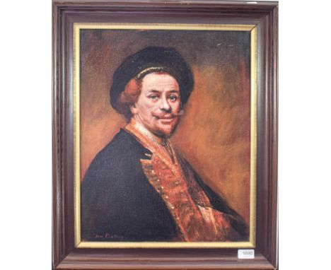 Tom Keating (1917-1984) After Rembrandt, self portrait of the artist Signed, oil on canvas, 49cm by 39.5cm  Provenance Christ