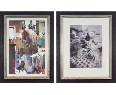 Christian Hook (Contemporary) ''The Bather'' Signed and numbered 4/195, giclee print on canvas, together with ''La Barberia D