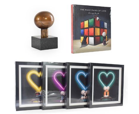 Doug Hyde (Contemporary) ''The Box of Love'' Numbered 45/495, bronze sculpture together with a book and a set of four limited