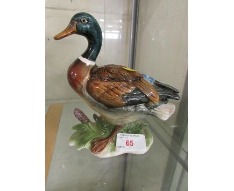 CERAMIC FIGURE OF DUCK WITH CROWN S MARK TO BASE
