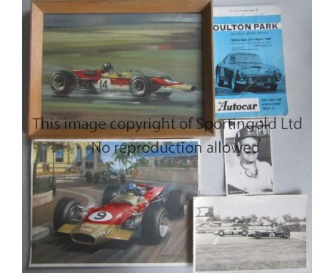 GRAHAM HILL / AUTOGRAPH     A small miscellany inc. a signed programme for the Oulton Park National Spring Meeting 15/4/1961 