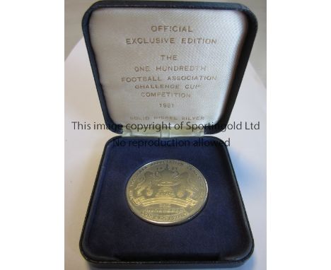 FA CUP FINAL MEDAL     A 1981 solid Nickel Silver Medal in celebration of the 100th FA Cup competition. An official exclusive