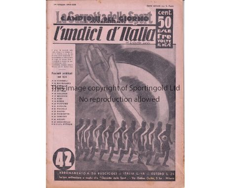 1934 WORLD CUP ITALY       Final Italy v Czechoslovakia played 10/6/1934 at the Stadio Nazionale PNF, Rome. 24-page Italian b