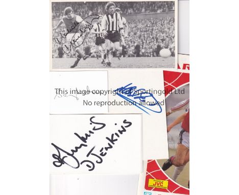 ARSENAL AUTOGRAPHS      Several signed white cards and magazine photos including MacDonald, Nelson, Court, Wilson, Jennings, 