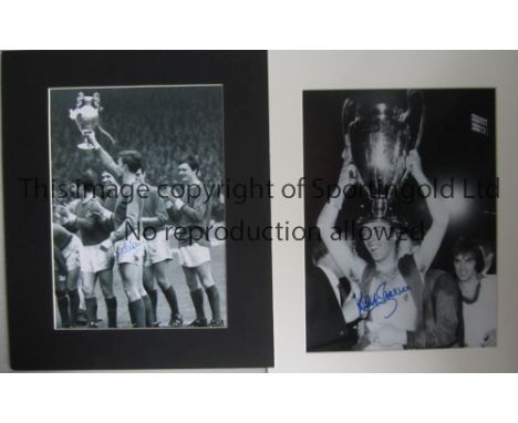 DAVID SADLER / ALEX STEPNEY AUTOGRAPHS&nbsp; &nbsp; &nbsp; Two signed mounted photos of David Sadler of Manchester United one