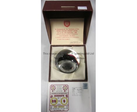 ARBROATH 36 BON ACCORD 0      A Caithness Glass Paperweight 100th Anniversary of Arbroath beating Bon Accord 36-0 in the Scot