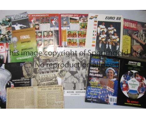 FOOTBALL MISCELLANY      Includes a 2 bound volumes of Charles Buchan's Football Monthly magazines: one has November 1952, Ja