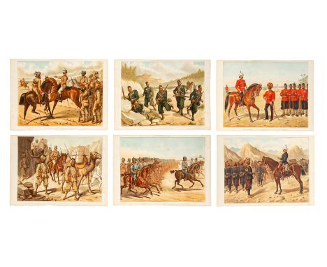 AFTER RICHARD SIMKIN - 12 PRINTS OF INDIAN ARMY REGIMENTS
The colour lithographs numbered The Indian Native Army No.1 to No.1